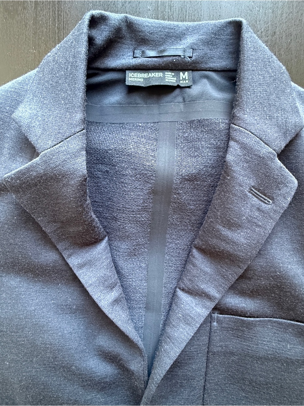 Icebreaker Merino Wool Men’s Navy Blazer Jacket Medium